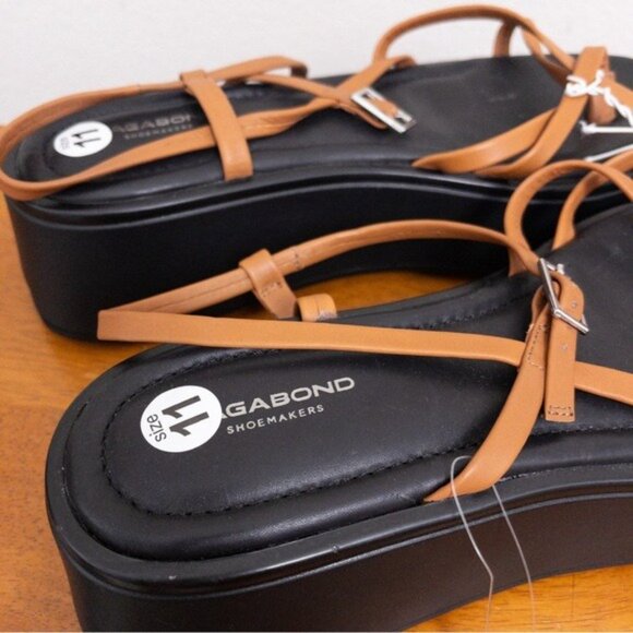 NWT Vagabond Courtney Strappy Leather Flatform Sandal 41 Cognac Platform 11 - Picture 7 of 13
